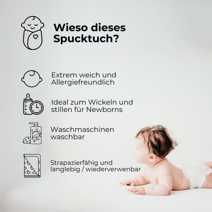 Mullwindeln TB 36 Weiß | 100% Baumwolle | 10er Set