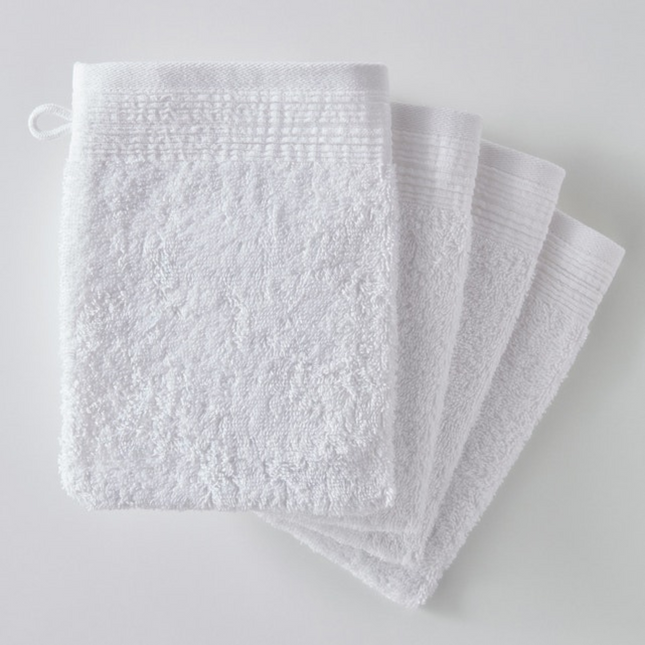 Waschhandschuh Walkfrottee Weiß 17 × 22 cm | 100% Baumwolle